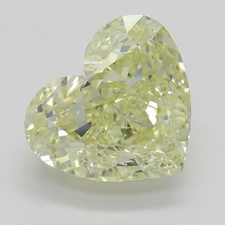 4.04 ct, Natural Fancy Yellow Even Color, IF, Heart cut Diamond (GIA Graded), Appraised Value: $145,400 
