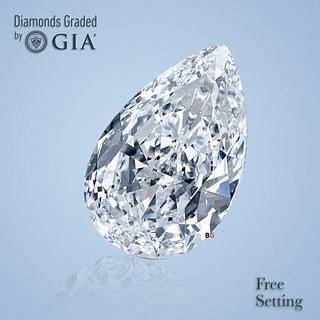 3.15 ct, G/IF, Pear cut GIA Graded Diamond. Appraised Value: $236,200 