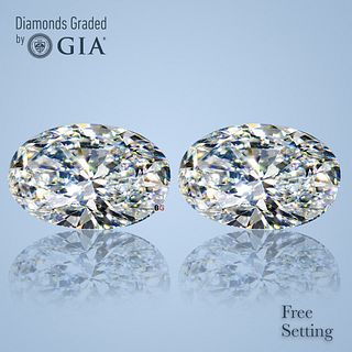 6.02 carat diamond pair, Oval cut Diamonds GIA Graded 1) 3.01 ct, Color F, VS1 2) 3.01 ct, Color G, VS1. Appraised Value: $321,600 