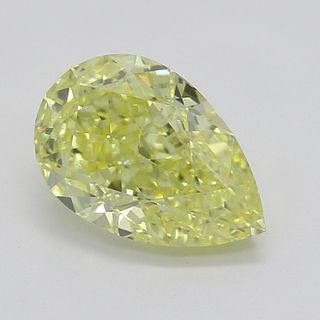 1.00 ct, Natural Fancy Intense Yellow Even Color, IF, Pear cut Diamond (GIA Graded), Appraised Value: $24,200 