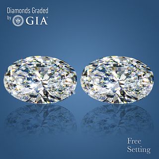 6.02 carat diamond pair, Oval cut Diamonds GIA Graded 1) 3.01 ct, Color G, VVS2 2) 3.01 ct, Color H, VS1. Appraised Value: $304,700 