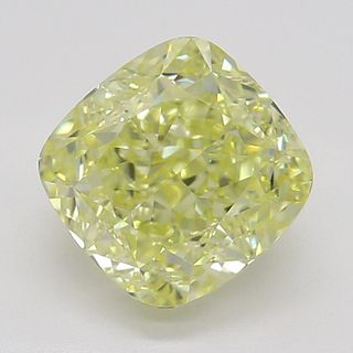 1.04 ct, Natural Fancy Yellow Even Color, VVS2, Cushion cut Diamond (GIA Graded), Appraised Value: $14,000 