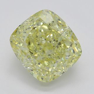 3.21 ct, Natural Fancy Yellow Even Color, VVS2, Cushion cut Diamond (GIA Graded), Appraised Value: $95,000 