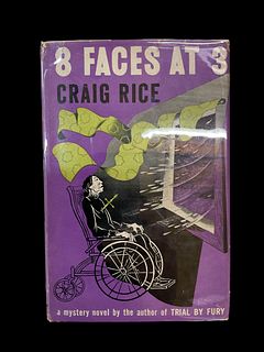 8 Faces At 3 by Craig Rice 1st Printing 1943