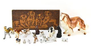 COLLECTION OF DOG FIGURINES & MORE