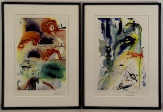 DALI, Salvador (After) Two Lithographs From "Alice