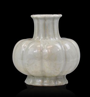 Chinese Guan Type Pumpkin Vase,Qianlong Mark