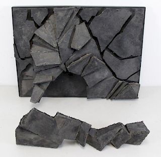 KEMENY, Zoltan. Patinated Metal Abstract Sculpture