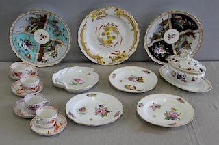 MEISSEN. Lot of Assorted Porcelains To Inc,