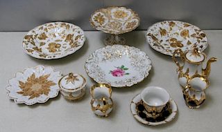 MEISSEN.11 Pieces of Meissen Porcelain To Inc,