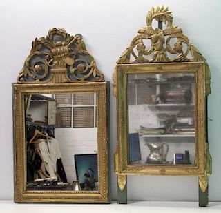 2 x 18 Century Carved and Giltwood French Mirrors.