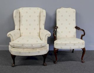 Lot of 2 Upholstered Chairs To Inc A