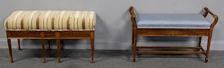 Lot of 2 Lift Top Upholstered Benches.