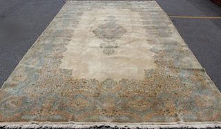 Large and Finely Woven Handmade Kirman Carpet.