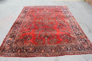 Large and finely Woven Handmade Sarouk Carpet .
