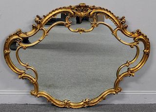 Antique Carved and Giltwood Mirror.