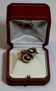 JEWELRY. Cartier 18kt Gold Orfey Crossover Dolphin