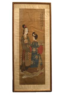 Chinese Painting on Silk of Beauty, Attr "Song Xu"