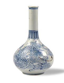 Korean Blue & White Dragon Vase, Joseon Period