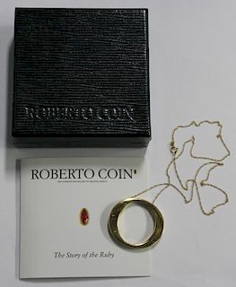 JEWELRY. Roberto Coin 18kt Gold Pendant on Chain.
