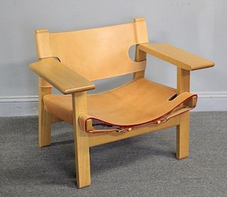 Borge Mogensen; Frederica Spanish Lounge Chair.