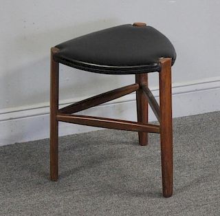 Ole Wanscher Rosewood  & Leather Stool .