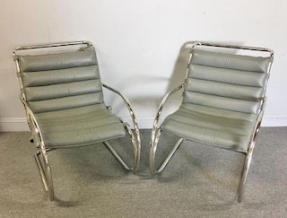 Pair of Mies Van Der Rohe; Knoll MR Lounge Chairs.