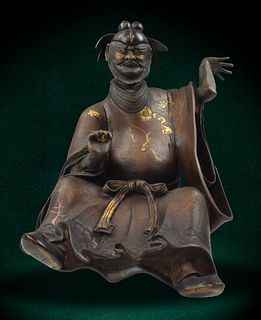 Japanese Bronze Mixed Metal "Zhong Kui",Meiji Pe.