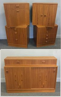 Lot of Danish Cabinets Including Wall Mounted