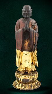Japanese Gilt Lacquered Wood Buddha, Edo Period