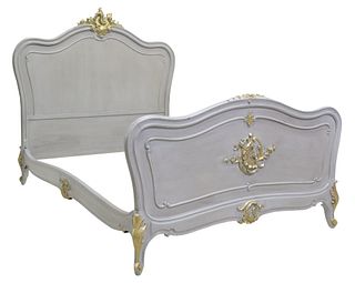 ITALIAN LOUIS XV STYLE PAINT-DECORATED BED
