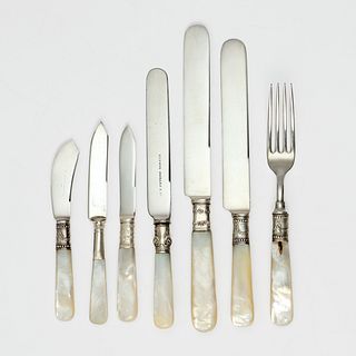  Assorted Flatware with Mother-of-Pearl Handles, 59 pc.