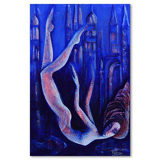 Nadia Volna, "Heavenly Dreams" Original Acrylic Painting on Canvas, Hand Signed with Letter of Authenticity.