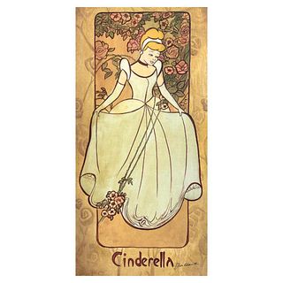 Tricia Buchanan-Benson, "Cinderella" Limited Edition Proof on Canvas from Disney Fine Art, Numbered and Hand Signed with Letter of Authenticity