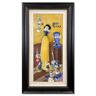 Katie Kelly, "Cleaning Up" Framed Limited Edition on Canvas from Disney Fine Art, Numbered and Hand Signed with Letter of Authenticity