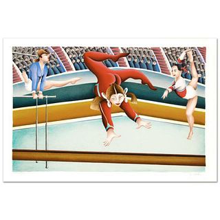 Yuval Mahler, "Gymnast" Limited Edition Serigraph Numbered and Hand Signed with Letter of Authenticity.