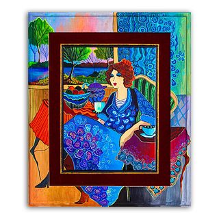 Patricia Govezensky- Original Acrylic with Hand Painted Frame "Mary"