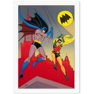 Bob Kane (1915-1998), "Batman and Robin" Framed Hand Signed Limited Edition Original Lithograph with Certificate of Authenticity.