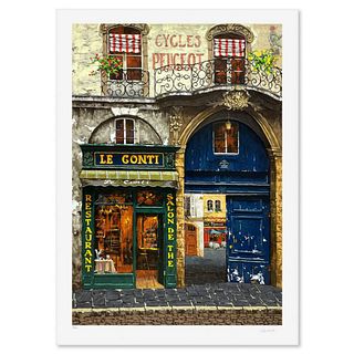 Viktor Shvaiko, "April in Paris (White)" Limited Edition Printer's Proof (38" x 26"), Numbered and Hand Signed with Letter of Authenticity.