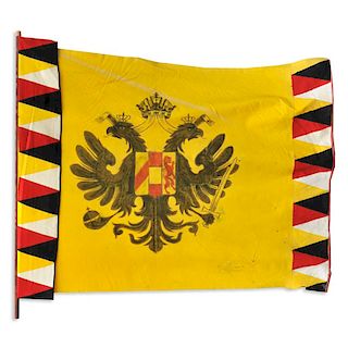 The Austrian Empire. Hand Painted Flag.