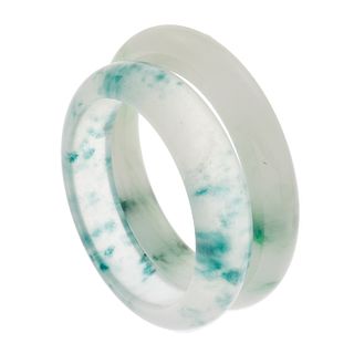 Collection of Two Jade Bangle Bracelets