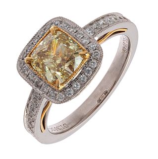 Fancy Yellow Diamond, Diamond, 18k Ring