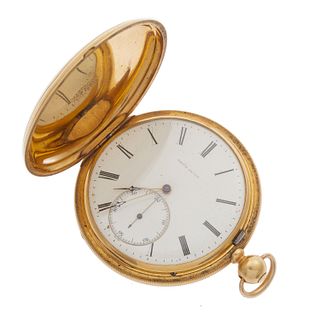 Charles Jacot 18k Yellow Gold Hunting Case Pocket Watch