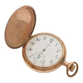 Illinois Gold-Filled, Hunting Case Pocket Watch with Brass Stand