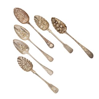 Georgian Sterling Berry Spoons