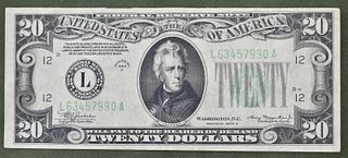 1934 A TWENTY DOLLAR BILL