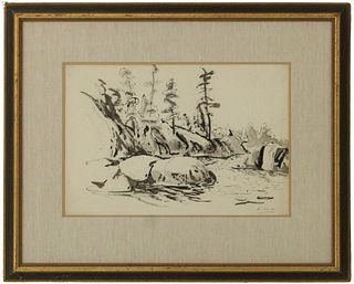 Arthur Lismer (1885-1969) Canadian, Ink Drawing