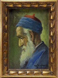 European Impressionist O/C Painting of a Prophet