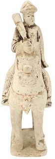 Chinese Earthenware Horse and Rider