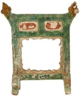 Ming Sancai Glazed Earthenware Model of a Gate